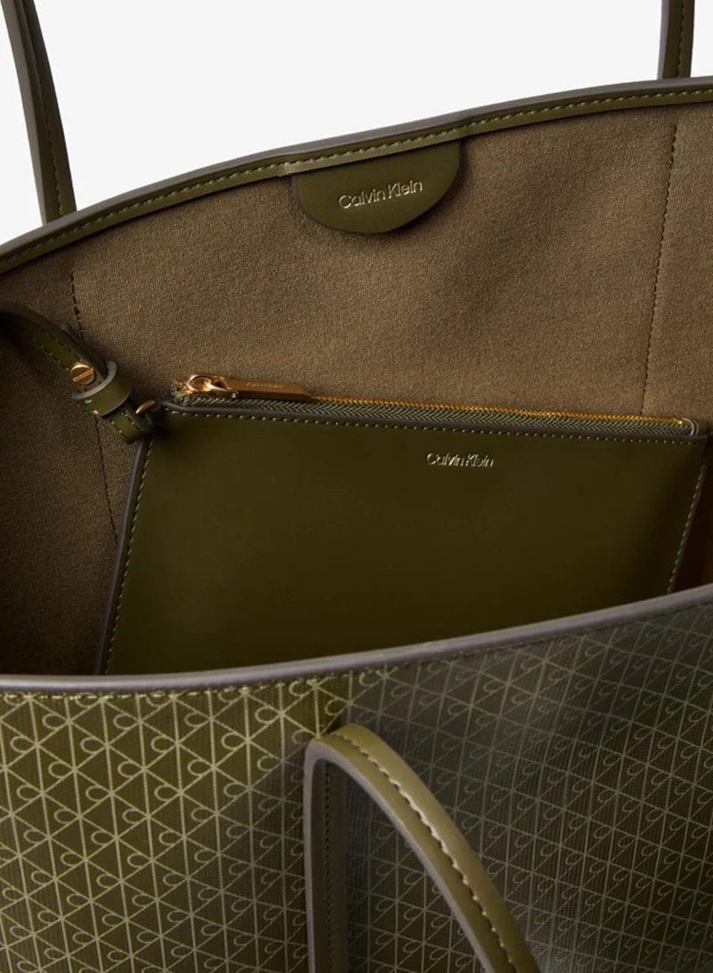 Calvin Klein  Coated Emblem Print Pouch Tote Bag for Women | Best Price UAE