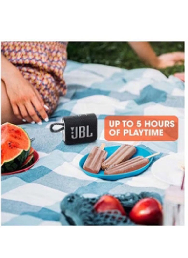 JBL - GO 3 Portable Bluetooth Speaker Black - Image 1