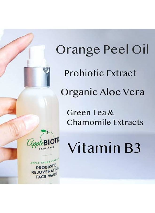 AppleBiotic Apple Cider Vinegar Natural Face Wash: Exfoliating Gel Foaming Facial Cleanser For Men Women Teens And All Skin Types Cleanses Oily Skin Calms Acne Breakouts And Removes Makeup 6Oz  - Image 4