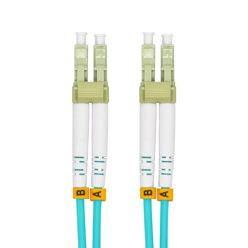 Jeirdus كابل ألياف بصرية متعدد الوضع 10G OM3 بطول 1 متر 3 قدم LC إلى LC مزدوج 50/125 - Image 2