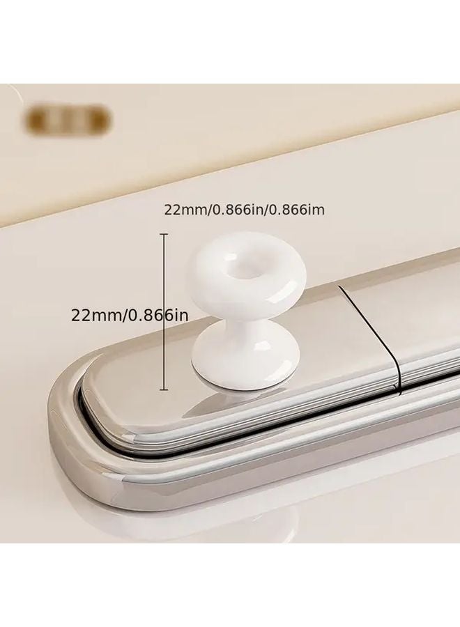 2pcs Apricot Powder Toilet Flush Handle Assist Button No Damage To Nails Easy Operation - Image 3