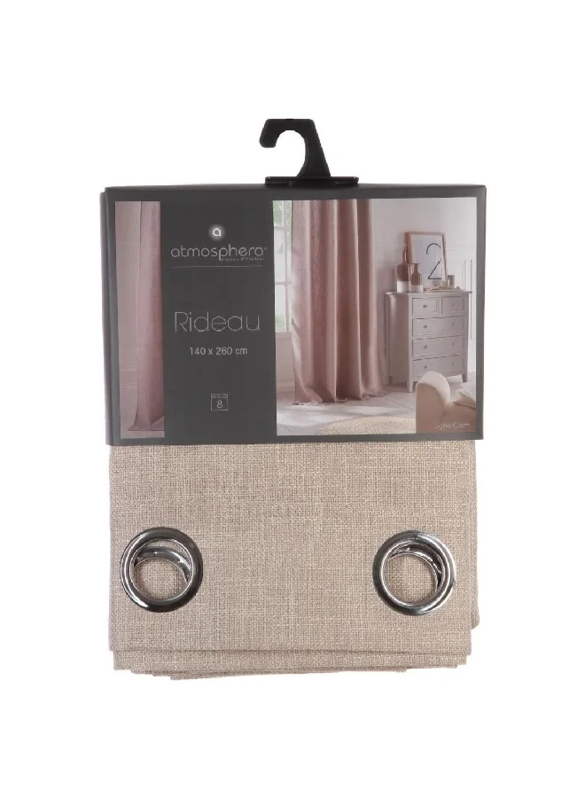 atmosphera Clem Curtain Beige 140 x 260 cm 146124D