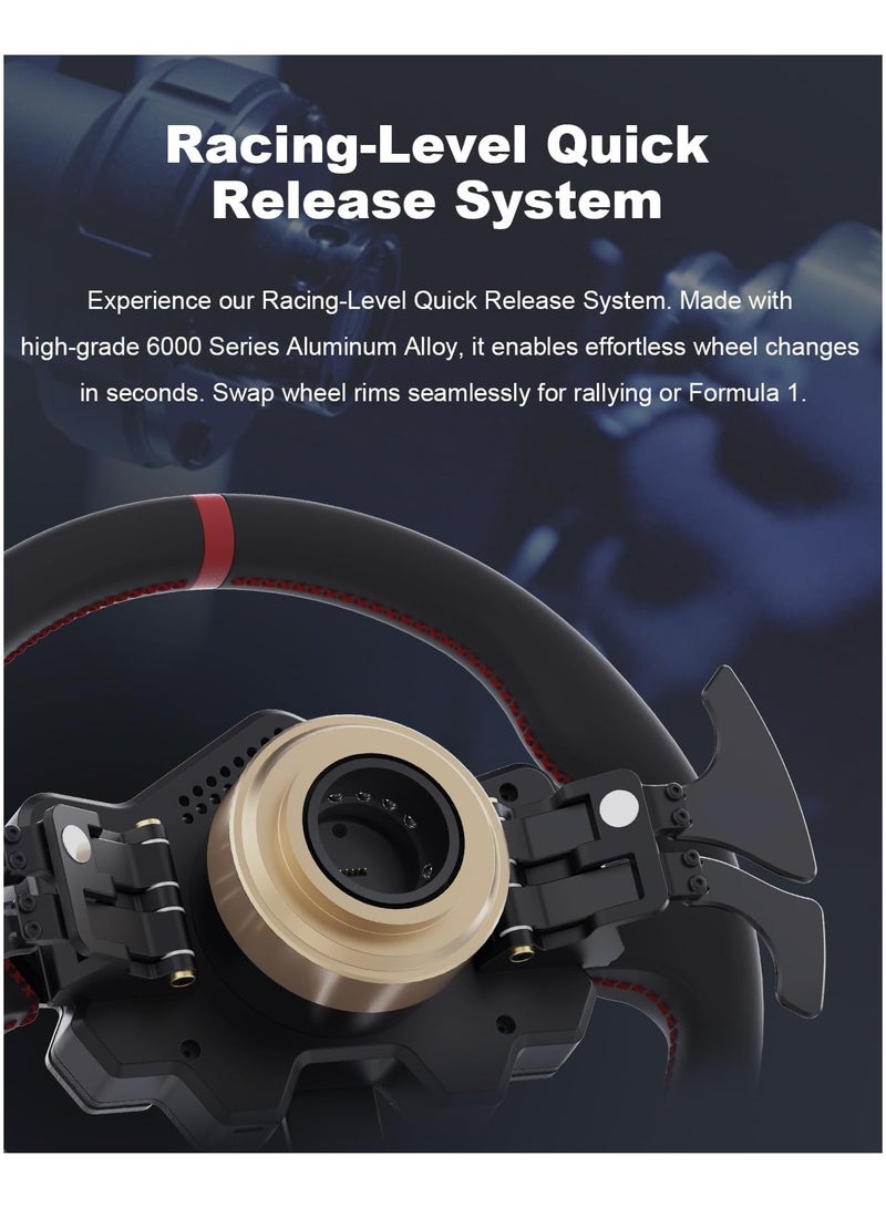 PXN V12 Lite 6Nm Real Direct Drive Force Feedback Gaming Steering Racing Wheel Simulator for PC Windows 7/8/10/11/PS4/Xbox One - Image 5