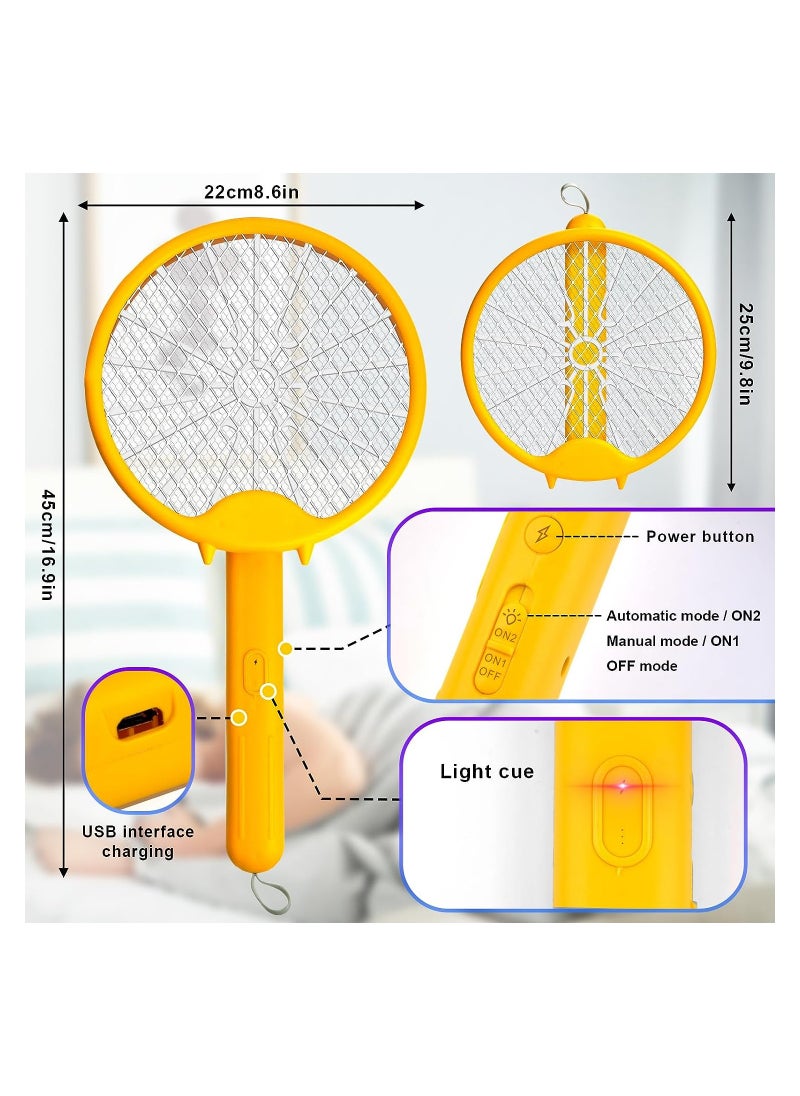 KASTWAVE Foldable Electric Mosquito Swatter, USB Rechargeable Electric Fly Swatter  with UV Light, 3 Layers Mesh Mosquito Swatter for Kitchen Home Indoor Camping Pest  - Image 3