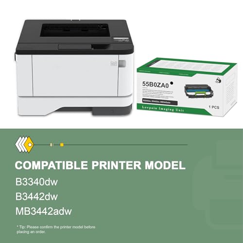 LOVPAIN 55B0ZA0 Black Imaging Unit (1-Pack) - Compatible 55B0ZA0 Imaging Unit Replacement for Lexmark MS331 MS331dn MS431dn MX331adn MX431adn B3340dw B3442dw MB3442adw XM1342 M1342 MB3442i Printer - Image 2