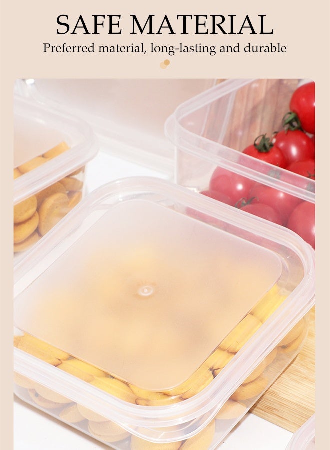 DUNISO 17 Packs Food Storage Containers Airtight Stackable Food Prep Containers Sets with Lids Clear Refrigerator Fresh-keeping Box Organizer Food Grade Plastic Thickened Household Sealing Box Reusable Fridge Storage Boxes - Image 5