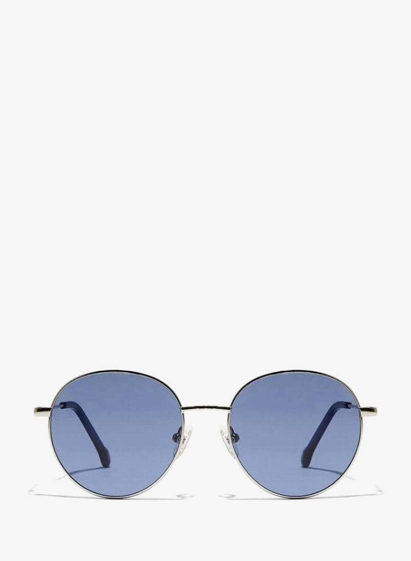 30Sundays TURN AROUND Unisex Blue Sunglasses - Frame Material: Metal - Lens Color: Blue- Frame Color: Silver - Full Rim - Image 1
