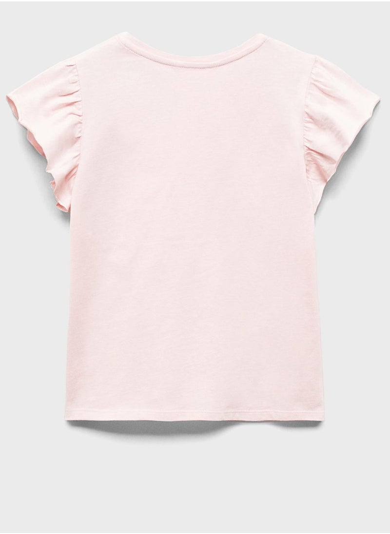 MANGO - Kids Ruffle T-Shirt - Image 1