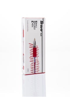 Bravo Bravo Plus Ballpoint Pen - (0.7 mm) - Red - Pack of 10  - Image 1