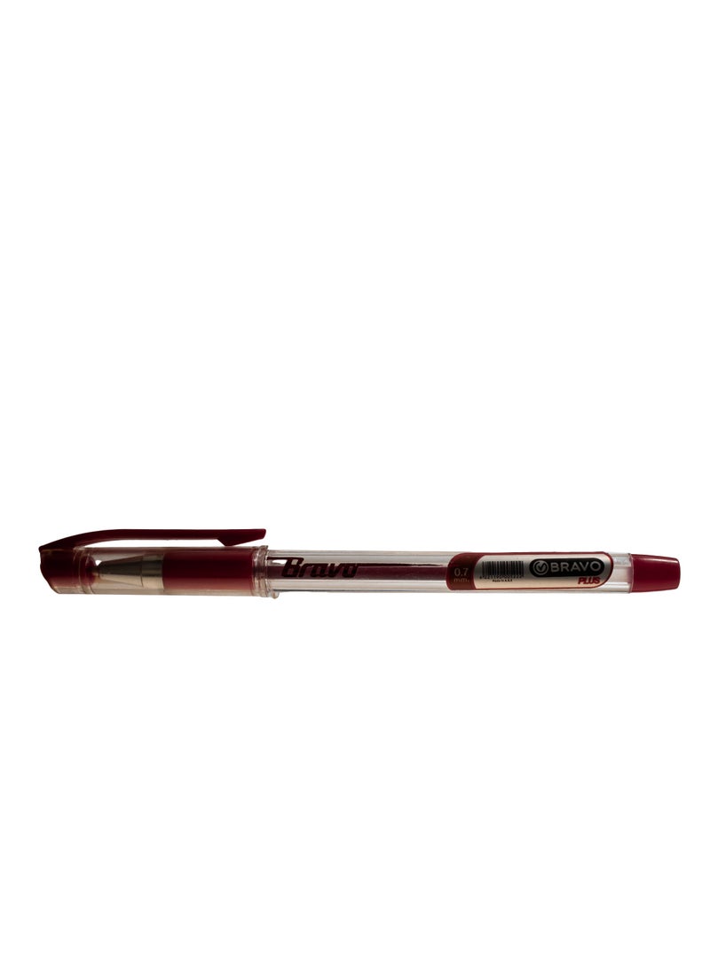 Bravo Bravo Plus Ballpoint Pen - (0.7 mm) - Red - Pack of 10  - Image 2