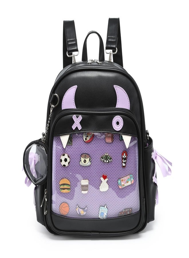 CHERRY SAUCE Halloween Purse Terror Sling Ita Bag Crossbody Bags PU Leather Backpack Shoulder Bag - Image 1