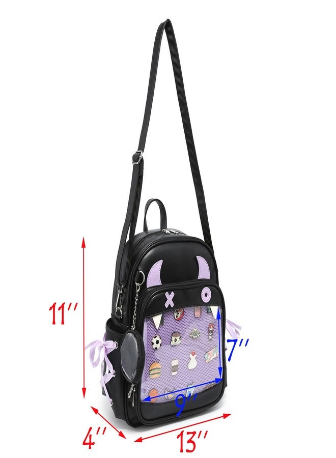 CHERRY SAUCE Halloween Purse Terror Sling Ita Bag Crossbody Bags PU Leather Backpack Shoulder Bag - Image 2