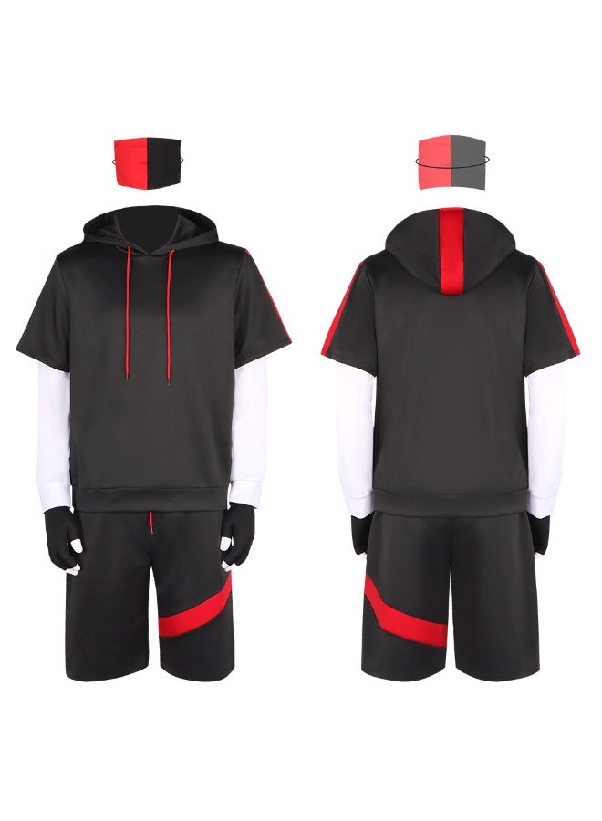 Fortnite Game Ikonik Cos Clothing Game Skin Hoodie Cosplay Halloween Costume Playwear - Image 1