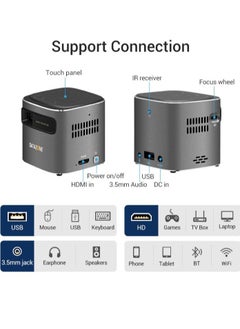 Datazone Smart Mini Portable 1080P HD Projector with Wi-Fi, 2100 Lumen Portable Projector, Built-in Speaker Movie Projector 100 Inch Picture, 1.5-Hour Video Playtime Works with iPhone Airplay  - Image 4