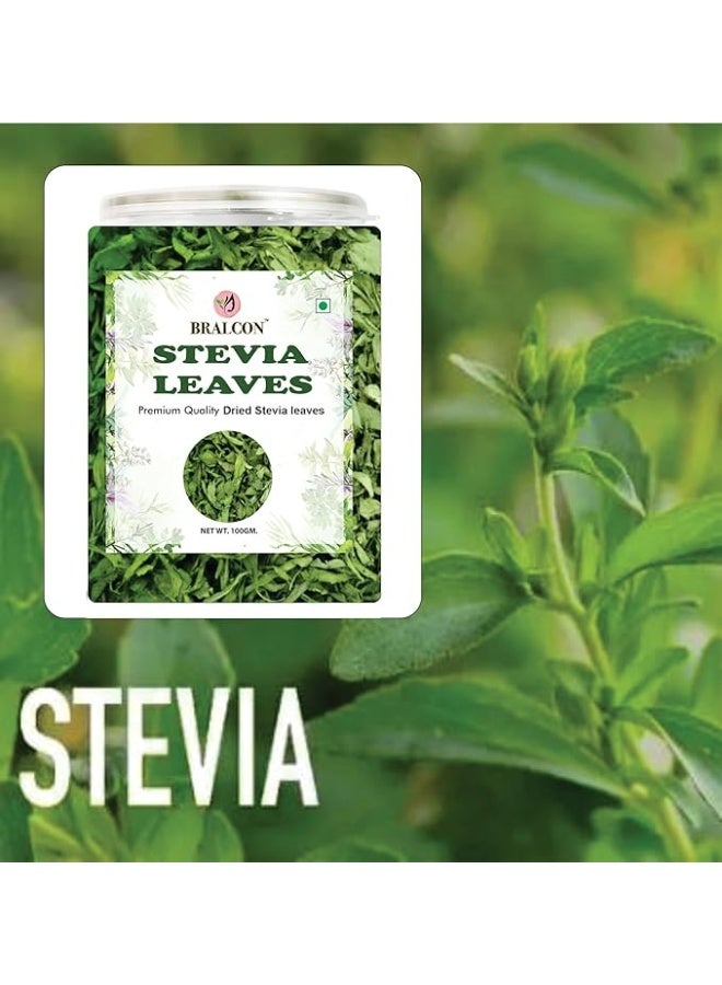 BRALCON Sugarfree Sweetener - 100% Pure Stevia Leaves Extract - Natural Stevia Dry Leaves 100gm |Sugar Free/Zero Calorie Leaves/Sugar free sweetener Extract - Image 3