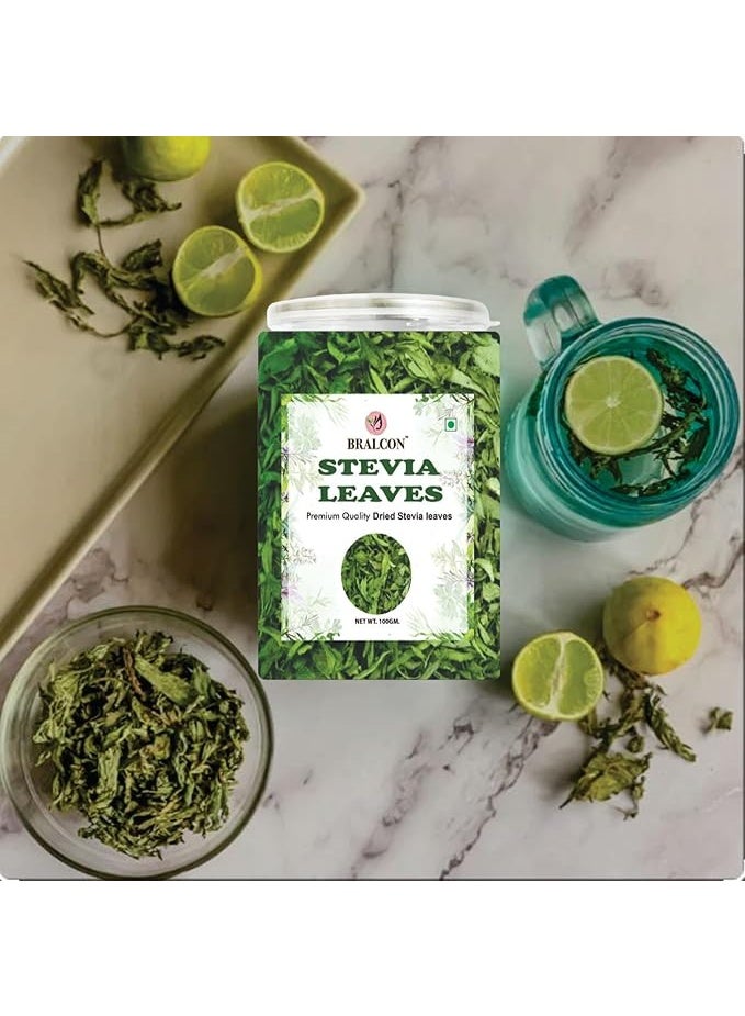 BRALCON Sugarfree Sweetener - 100% Pure Stevia Leaves Extract - Natural Stevia Dry Leaves 100gm |Sugar Free/Zero Calorie Leaves/Sugar free sweetener Extract - Image 2