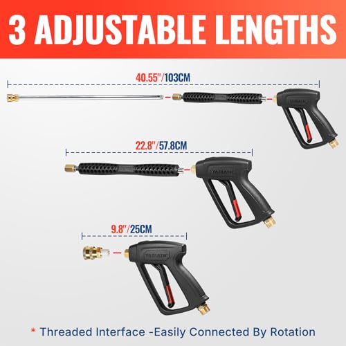 YAMATIC Pressure Washer Gun and Wand with 5 Spray Nozzles, M22-14mm & M22-15mm Fitting Replacement for Ryobi, Karcher, Greenworks, Craftsman, Troy bilt Power Washers, 4000 PSI - Image 5