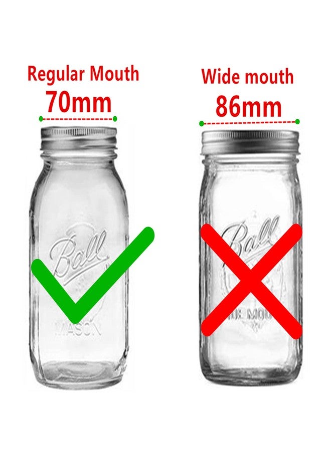 HDCBMCDDM-US Shaker Lids Metal Stainless Steel with Silicone Seals Lid REGULAR MOUTH Mason Jar Shakers Lids Replacement 4 Pack - Image 2