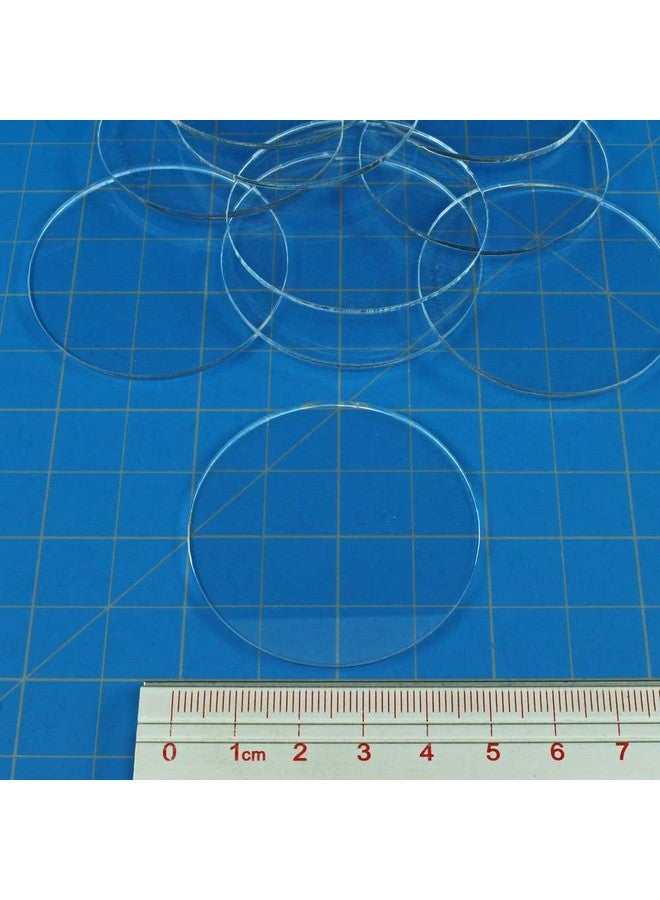 LITKO Clear Circular Miniature Bases | 1.5mm Thick | Round Figure Stands for Wargaming Boardgaming and Collectible Figures (50mm Clear Round Bases - 10 Pack) - Image 2