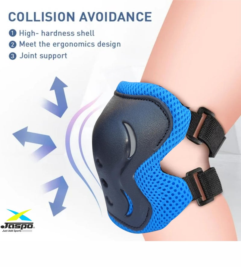Jaspo Sx 4 Ultra Protective Set for Skating, Cycling Helmet Set with Knee Pads Elbow Pads Wrist Guards, Adjustable Helmet, Protective Gear Set for Bicycle Roller Skating Skateboarding (M, Color-Red) - Image 5