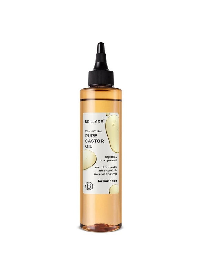 BRILLARE Pure Castor Oil For Hair Growth With Zero Chemicals, Repairs Damaged & Dry Skin, Strengthen Hair With Healthy Look, 100% Natural & Organic, 200 Ml - Image 1
