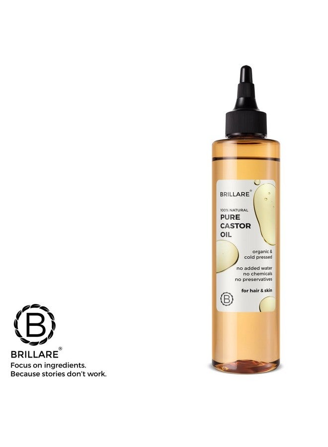 BRILLARE Pure Castor Oil For Hair Growth With Zero Chemicals, Repairs Damaged & Dry Skin, Strengthen Hair With Healthy Look, 100% Natural & Organic, 200 Ml - Image 5