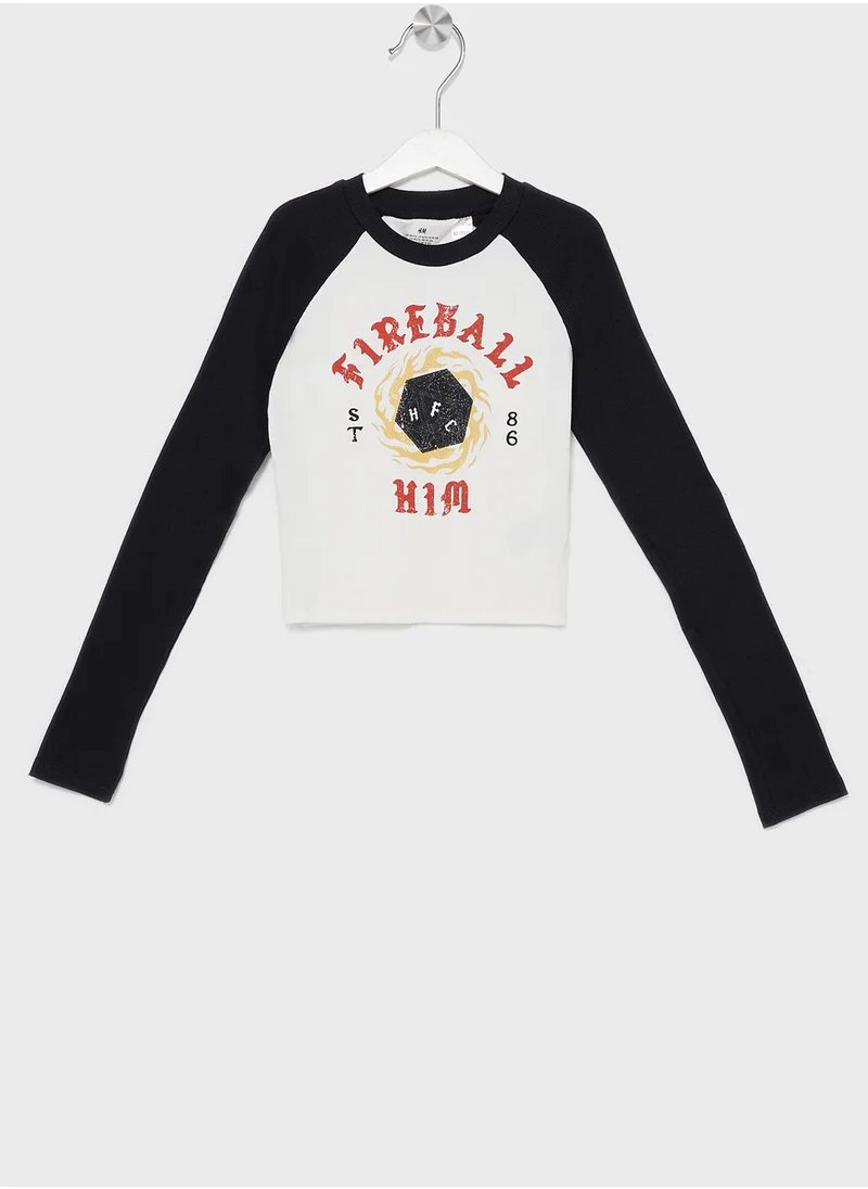 اتش اند ام Youth Graphic Print Jersey Top
