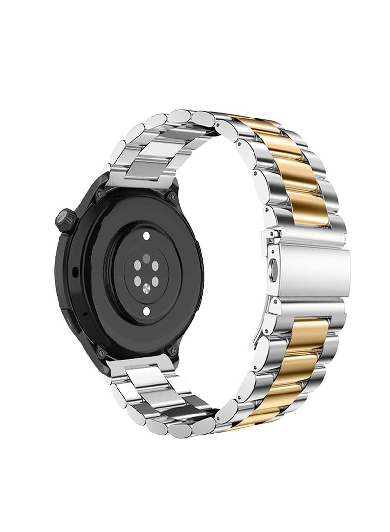 22mm Watch Band Compatible with Amazfit Balance/Bip 5/Cheetah Pro/Huawei GT4 46mm/3 46mm/Watch 4 Pro/4/Ultimate/Buds, Stainless Steel Metal Watch Band for Men Women by Kogyo - Image 1