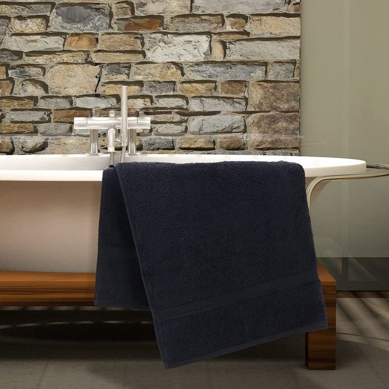 AYUS 425 GSM Pure Cotton Soft and Absorbent Spa Saloon Quality Black Bath Towel 4 - Image 3
