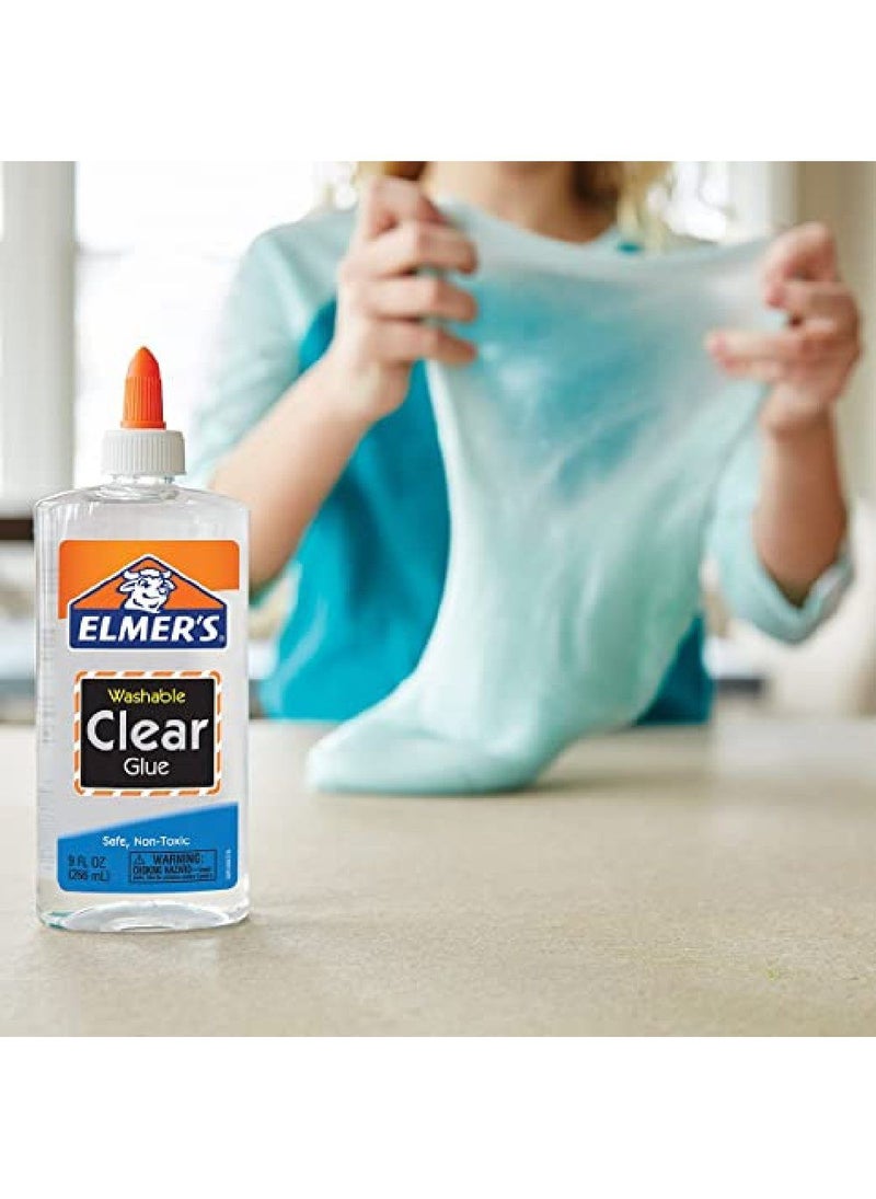 Elmer's Liquid School Glue Clear,Washable, Strong Adhesive for Crafts & School Projects  - 260 ml - Image 2