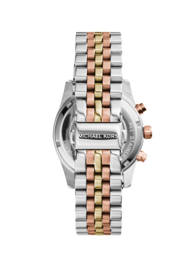 مايكل كورس ساعة يد كرونوغراف ومصنوعة من الستانلس ستيل طراز MK5735 نساء - Image 3
