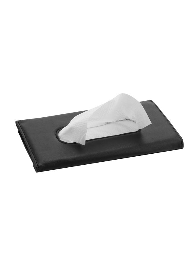 LAWAZIM Car Tissue Holder - Rectangular Tissue Box Cover for Sun Visor, Keeps Car Tidy with Hanging Clip - Car Napkin Storage Organizer for Car and Vehicle (Black) - Image 1