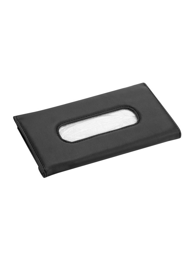 LAWAZIM Car Tissue Holder - Rectangular Tissue Box Cover for Sun Visor, Keeps Car Tidy with Hanging Clip - Car Napkin Storage Organizer for Car and Vehicle (Black) - Image 4
