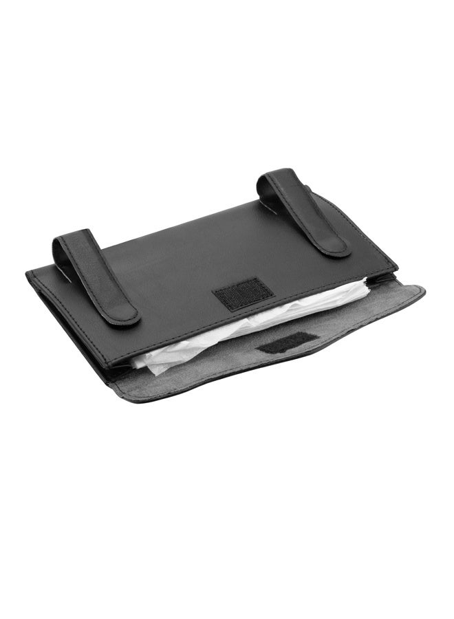 LAWAZIM Car Tissue Holder - Rectangular Tissue Box Cover for Sun Visor, Keeps Car Tidy with Hanging Clip - Car Napkin Storage Organizer for Car and Vehicle (Black) - Image 2
