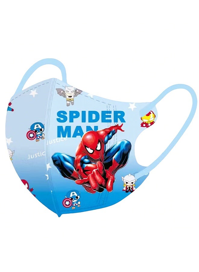 MARVEL Individually Wrapped Kids Disposable Face Mask,50 pcs Masks for Children and Teenagers,3-Layer Cute Unisex Children's Masks - Image 2