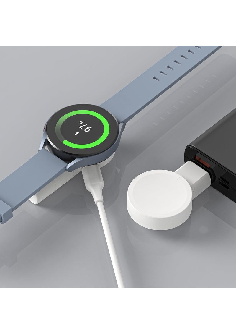 Excefore - Portable Galaxy Watch Charger, USB Type-C Portable Charger for Samsung Galaxy Watch6/5/5Pro/4/4Classic/Active2 Wireless Smart Watch Accessories Rotatable Dual Charging Mode Adapter - Image 1