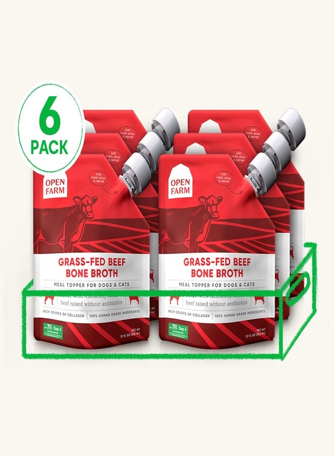 Open Farm مرق عظام أوبن فارم، مكمل غذائي للكلاب والقطط مع لحوم وأطعمة فائقة الجودة من مصادر مسؤولة، بدون نكهات صناعية أو مواد حافظة، 72 أونصة (عبوة من 6 قطع من لحم البقر الذي يتغذى على العشب) - Image 3