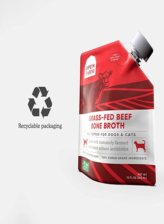 Open Farm مرق عظام أوبن فارم، مكمل غذائي للكلاب والقطط مع لحوم وأطعمة فائقة الجودة من مصادر مسؤولة، بدون نكهات صناعية أو مواد حافظة، 72 أونصة (عبوة من 6 قطع من لحم البقر الذي يتغذى على العشب) - Image 4