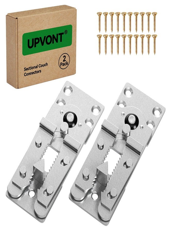 UPVONT Sectional Couch Connectors, Thickened Interlocking Alligator Couch Connectors to Make Sectional Stay (2 Pack+20 Screws) - Image 1