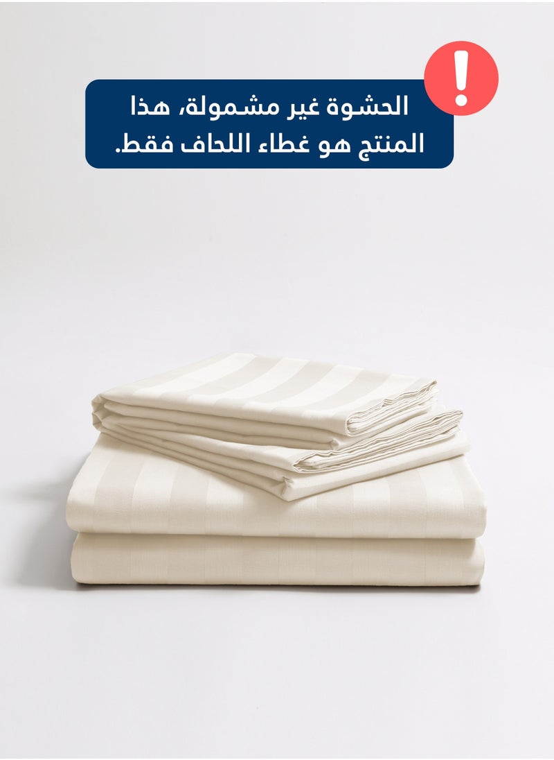 Master Home Textile Cotton Hotel Duvet Cover Sets, Fits 200 cm x 200 cm Size Bed,  6 Pcs King Size, Hotel Stripe Pattern  - Image 3