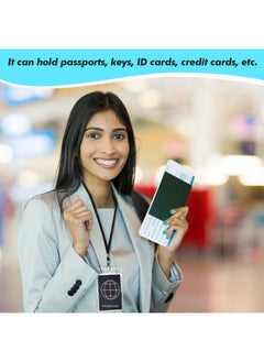 Patelai 4 X 6 Inch Clear Passport Holders With Lanyard Extra Large Pvc Card Holder Waterproof Name Badge Holder For Cruise Vacation Credit Card Plane Ticket Receipt(Black 50 Pcs)  - Image 4