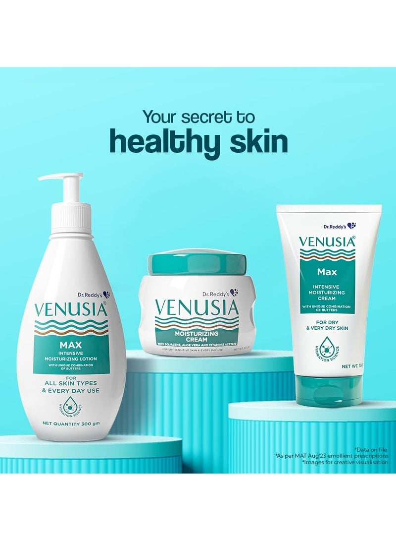 VENUSIA Moisturizer Lotion For Everyday Use for Dry Skin Contains Shea Butter Mango Butter Aloe Butter and Cocoa Butter. Paraben Free and Non irritant formula pack of 2 , 300 g each - Image 5