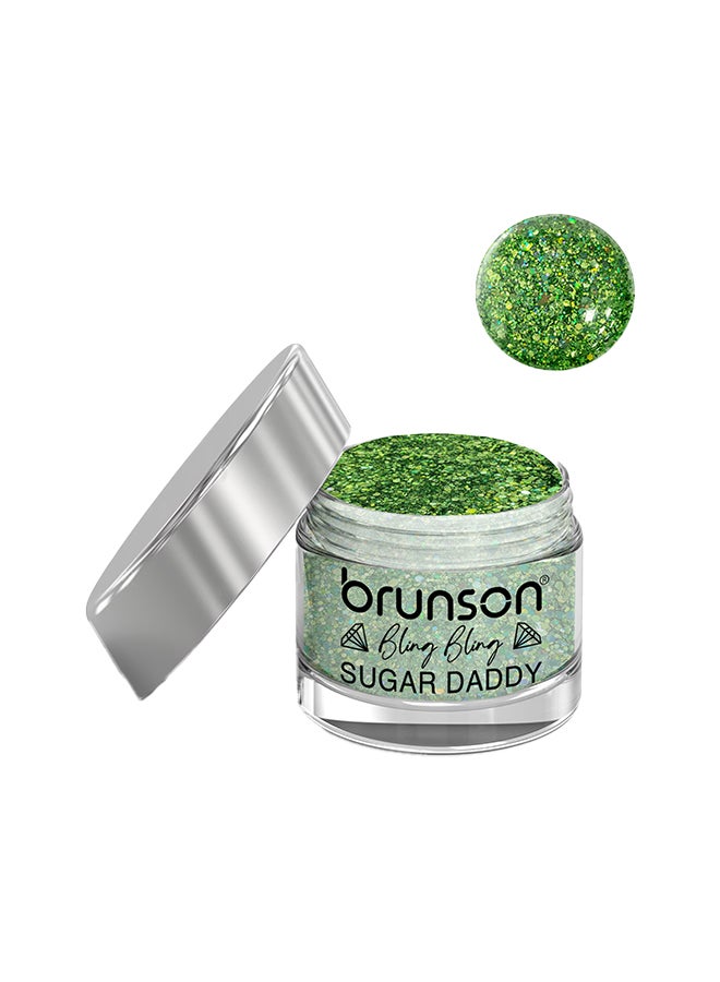brunson Acrylic Nail Powder DIP And Buff System, Sugar Daddy Glittered 30ml BDDL08