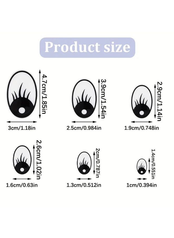 20pcs 6 Sizes Black Oval Plastic Craft Eyes With Washers 2cm For Crochet - Image 2