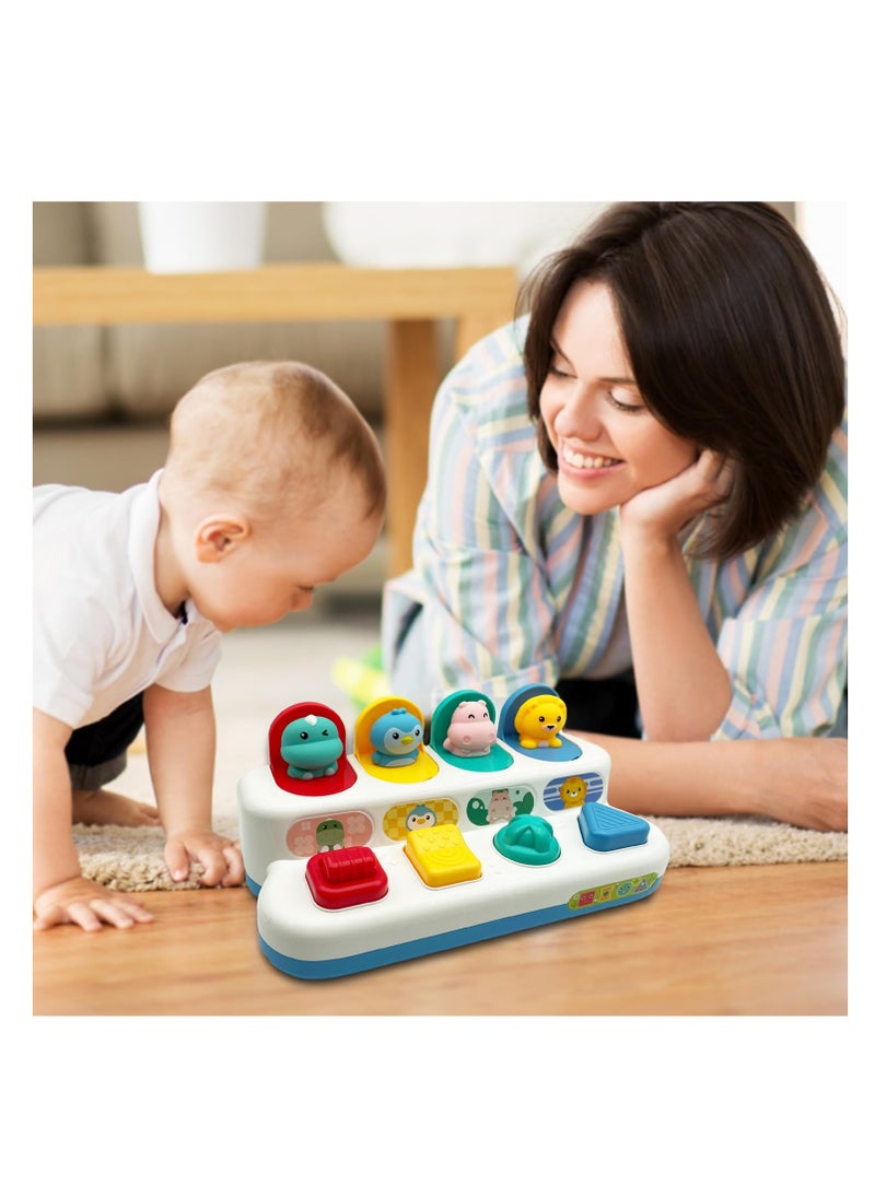 Bebiland - Interactive Dinosaur Pop up Toy for Babies and Toddlers, Early Learning and Brain Development Educational Plaything, Ages 18 Months+ (Animal) - Image 1