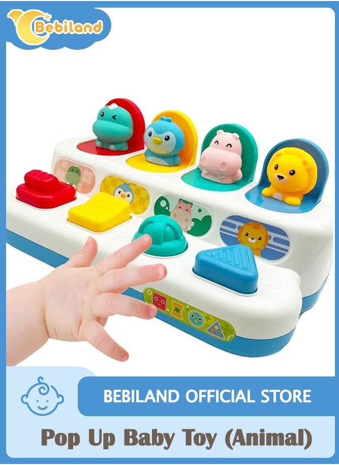 Bebiland - Interactive Dinosaur Pop up Toy for Babies and Toddlers, Early Learning and Brain Development Educational Plaything, Ages 18 Months+ (Animal) - Image 1