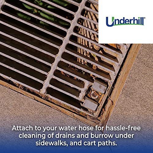 Underhill Drain Blaster Hose Cleaner Nozzle, Sewer Jetter, Washer, High Pressure Hose Attachment Tip, 70 PSI, 3/4-Inch Female Hose Thread Inlet, DN-75 - Image 5