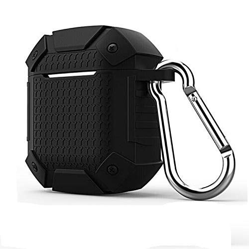 GadgetBite Rugged Armor Protective Case Cover for Apple Wireless Earphones 1 & 2 - Classic Black - Image 1