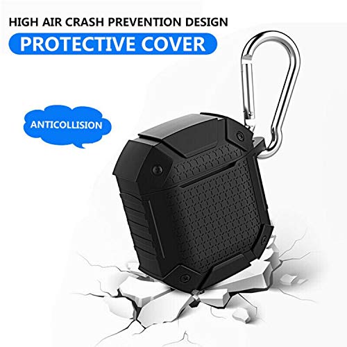 GadgetBite Rugged Armor Protective Case Cover for Apple Wireless Earphones 1 & 2 - Classic Black - Image 5