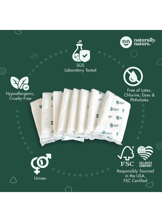 Naturally Nature Superior Leak Protection, Naturally Nature Overnight Diaper Booster Pads with Adhesive for Pull-on & Regular Diapers, Trusted by Parents to Help with Nighttime Leaks, Boys & Girls, 64 Pads  - Image 3